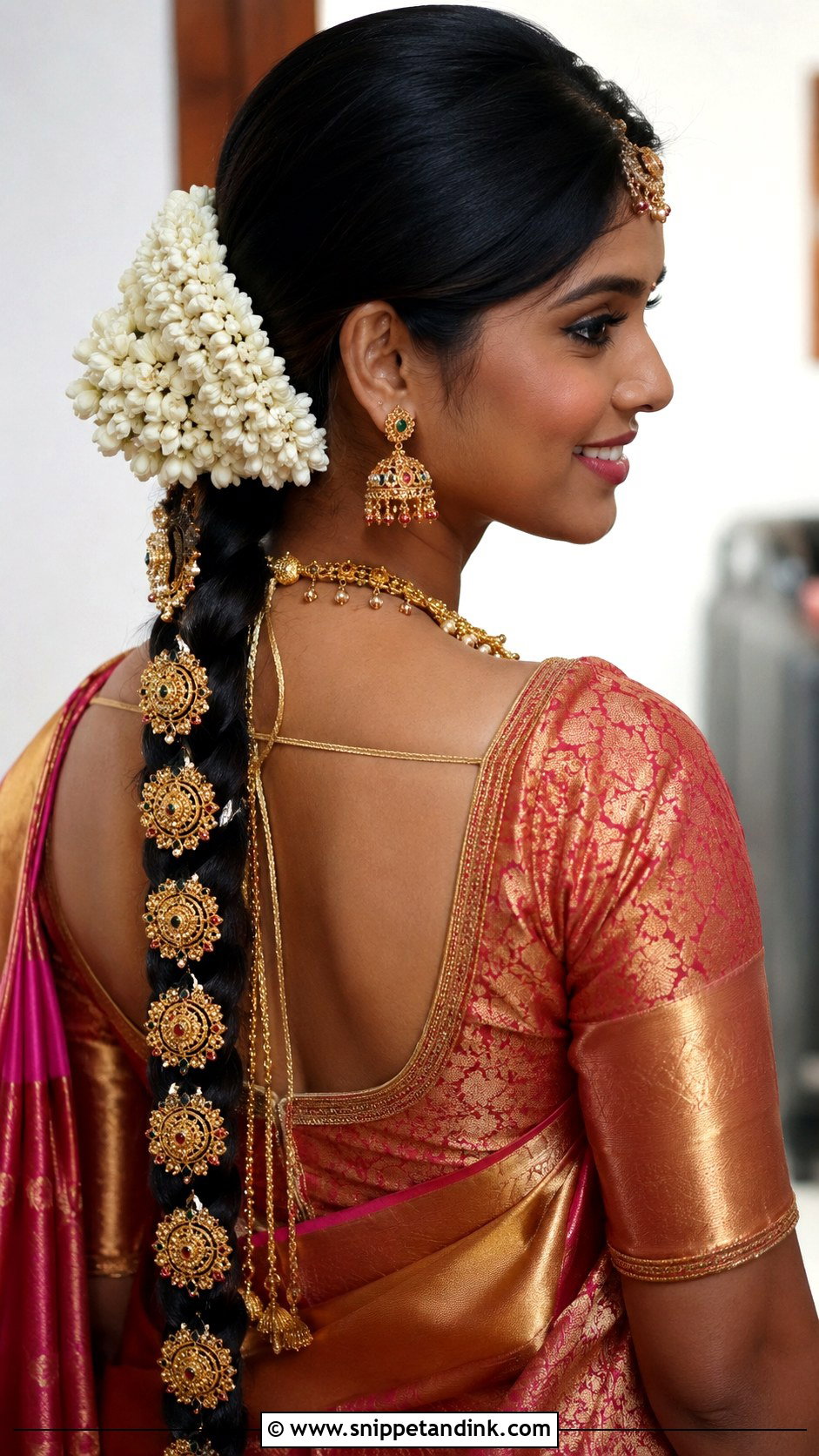 Jada With South Indian Bridal Braid - Snippet and Ink - 15 Indian Bridal Hair Accessories