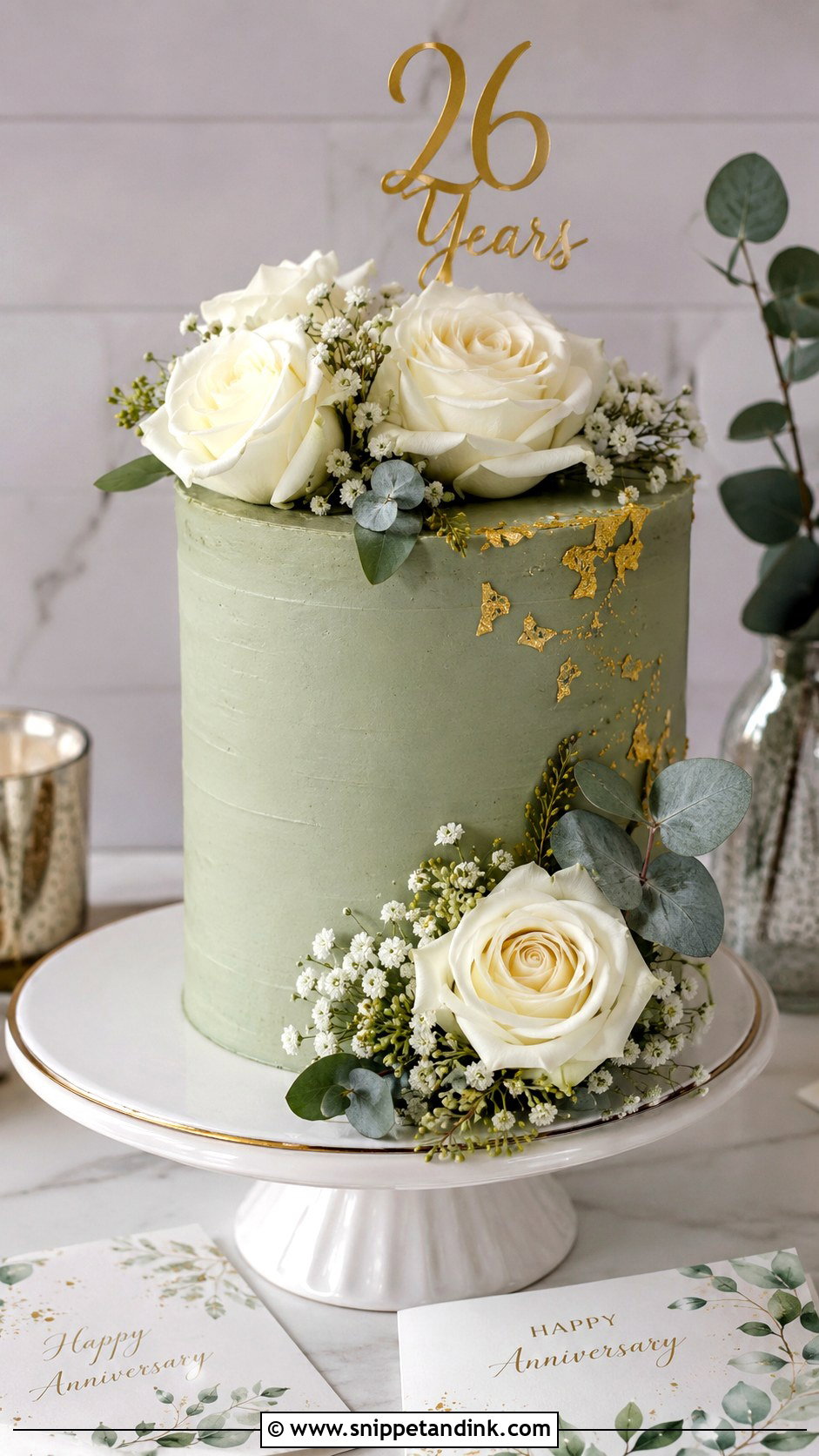 Jade Green Anniversary Cake - Snippet and Ink - 20 26th Anniversary Cake Ideas