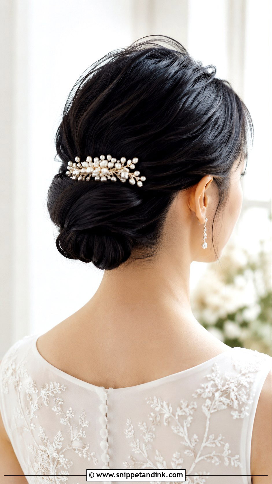 Japanese Bridal Chignon - Snippet and Ink - 15 Japanese Wedding Hair Ideas