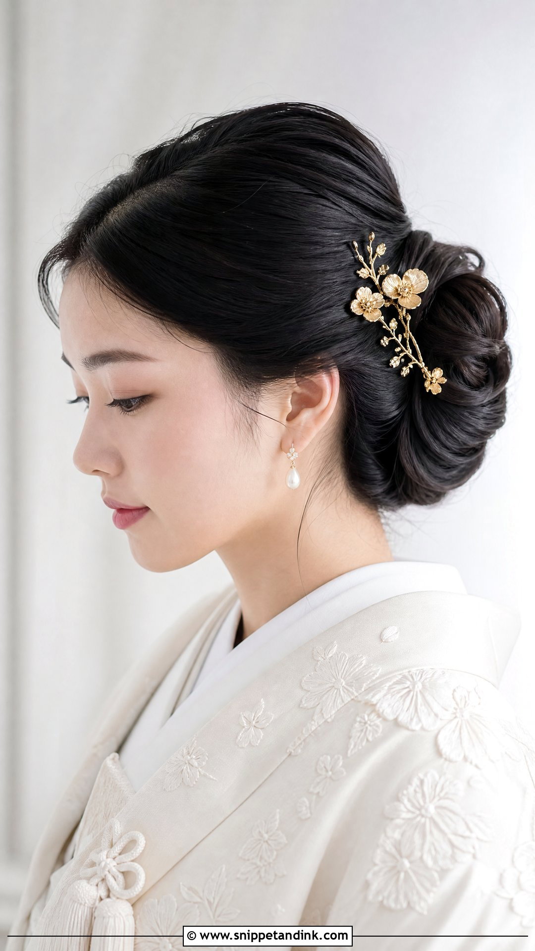 Japanese Bridal Updo - Snippet and Ink - 15 Asian Wedding Hair Updo Ideas