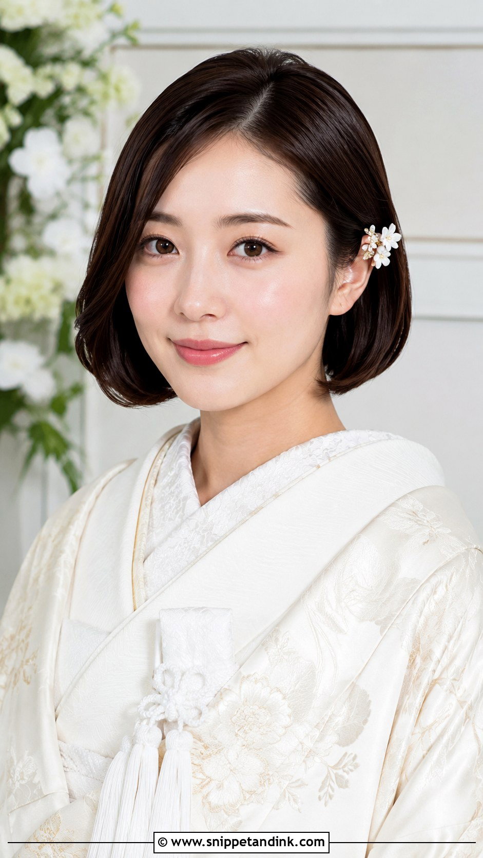 Japanese Wedding Bob Hair - Snippet and Ink - 15 Japanese Wedding Hair Ideas