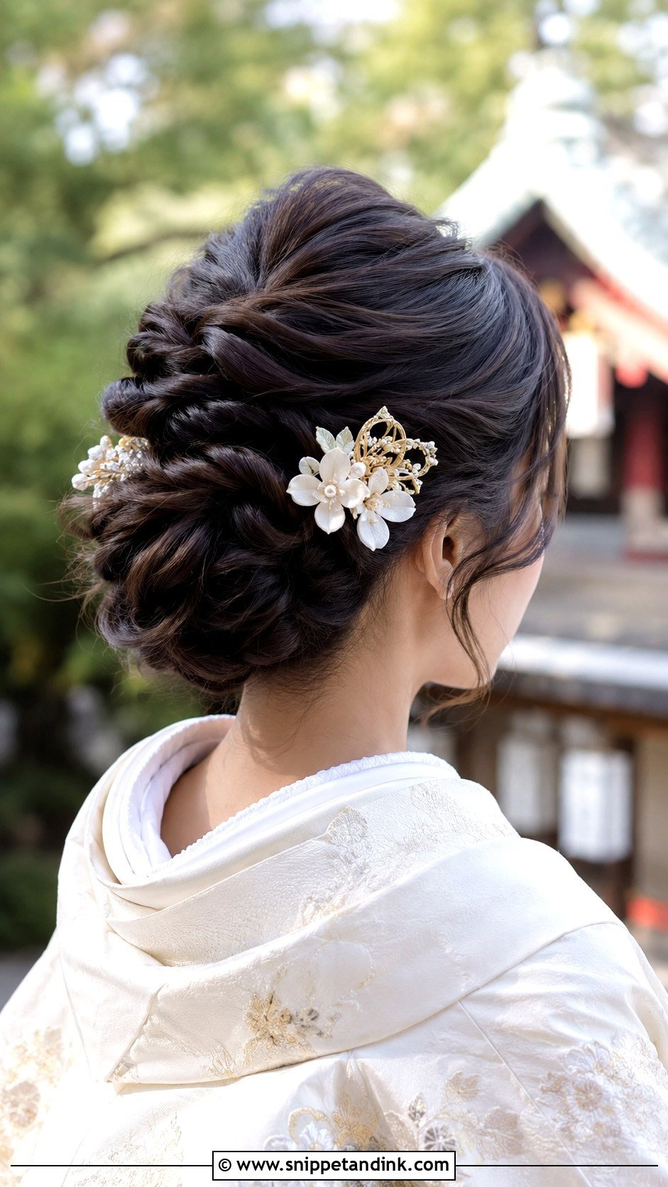 Japanese Wedding Braided Updo - Snippet and Ink - 15 Japanese Wedding Hairstyle Ideas