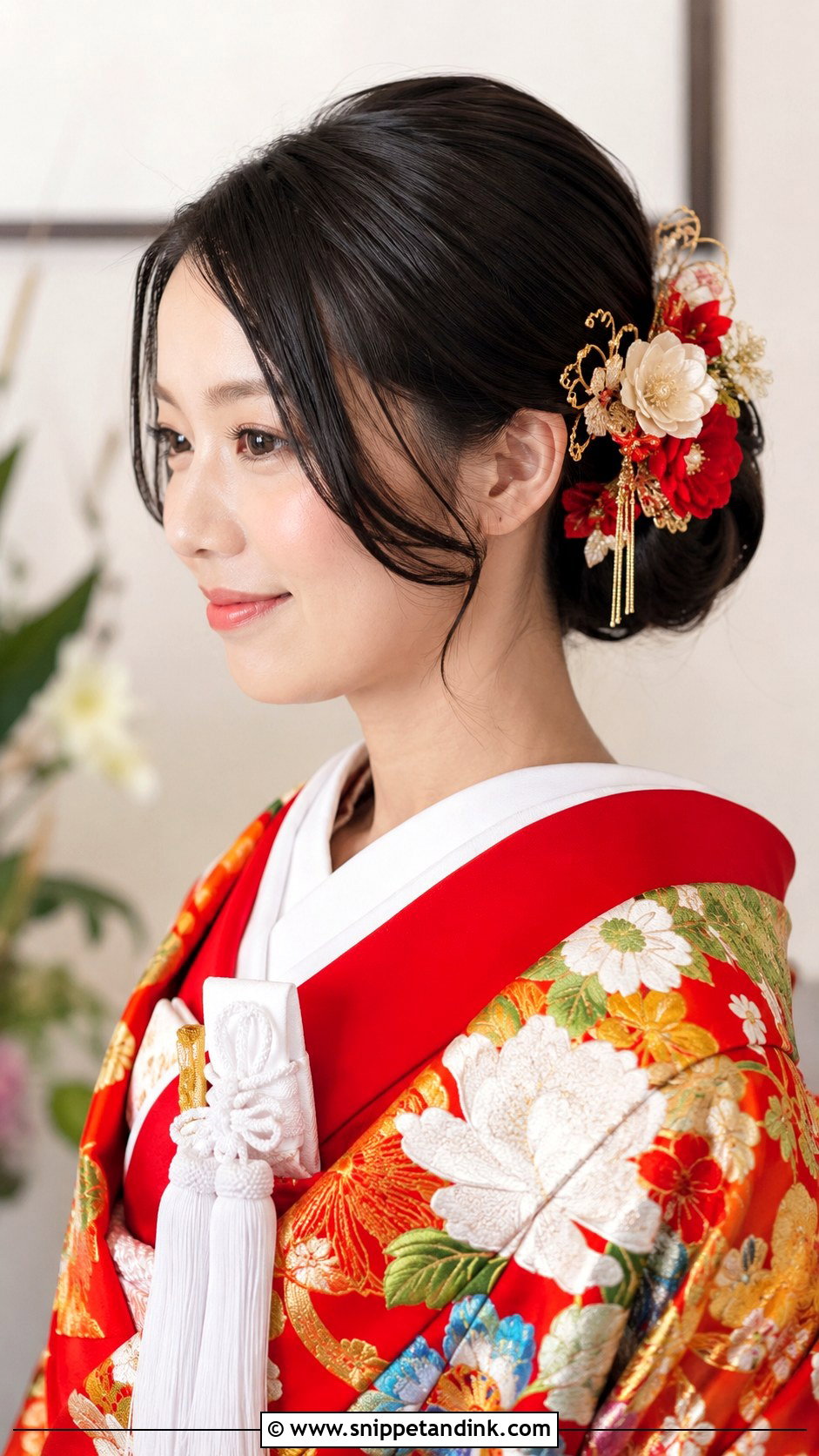 Japanese Wedding Iro Uchikake Hairstyle - Snippet and Ink - 15 Japanese Wedding Hairstyle Ideas