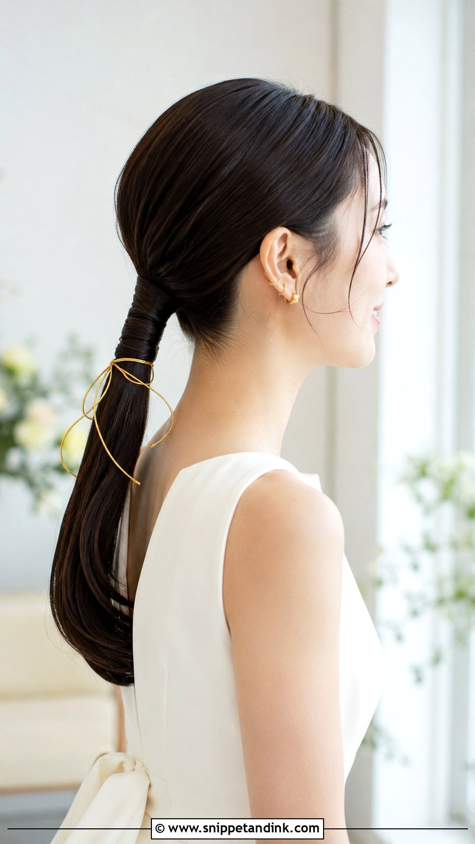 Japanese Wedding Ponytail - Snippet and Ink - 15 Japanese Wedding Hair Ideas