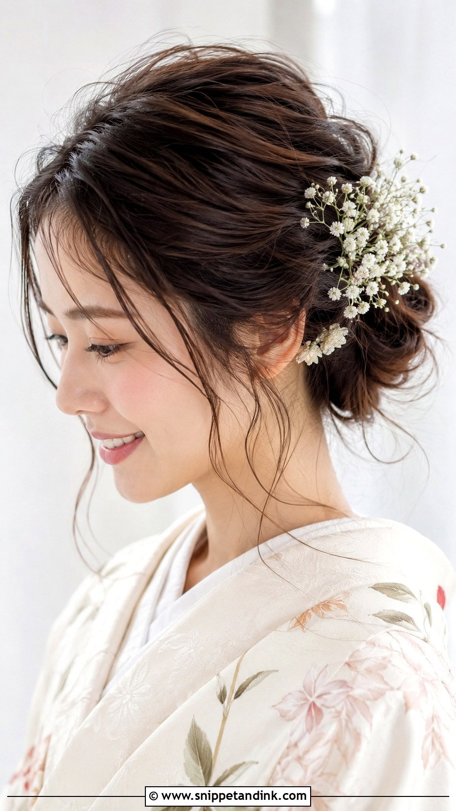 Japanese Wedding Soft Updo - Snippet and Ink - 15 Japanese Wedding Hairstyle Ideas