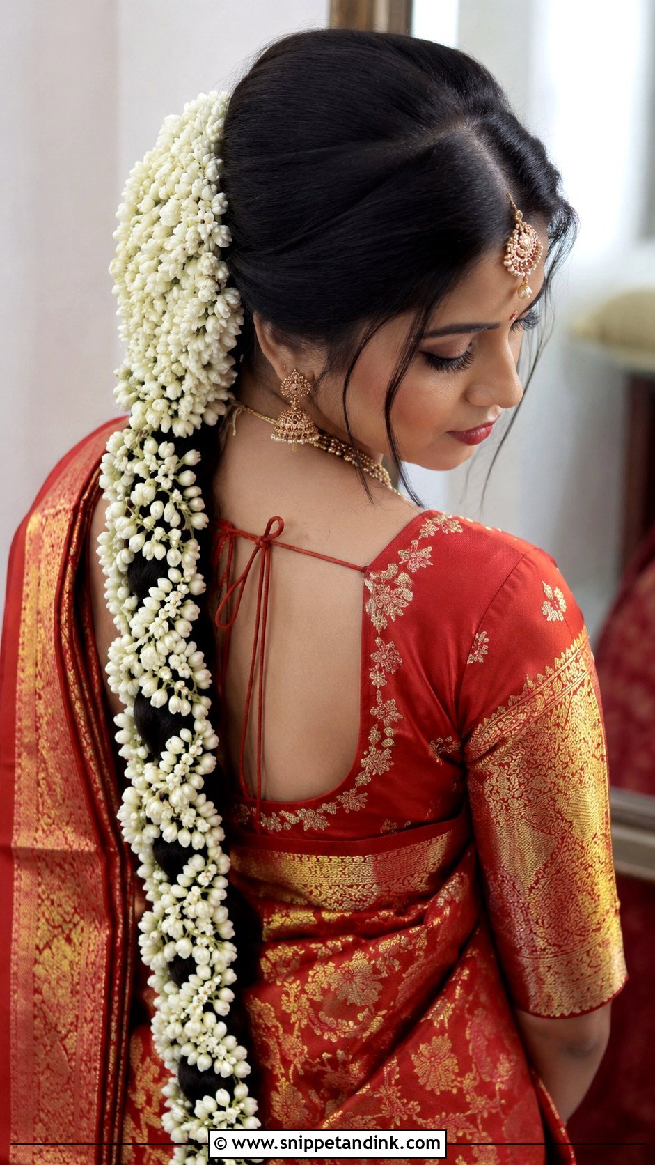 Jasmine Bridal Braid - Snippet and Ink - 15 Indian Bridal Bread Hairstyle Ideas