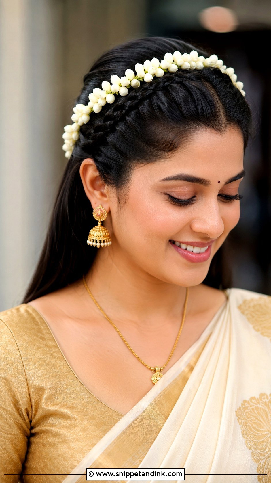 Jasmine Crown Braid - Snippet and Ink - 25 Jasmine Flower Hairstyle Ideas