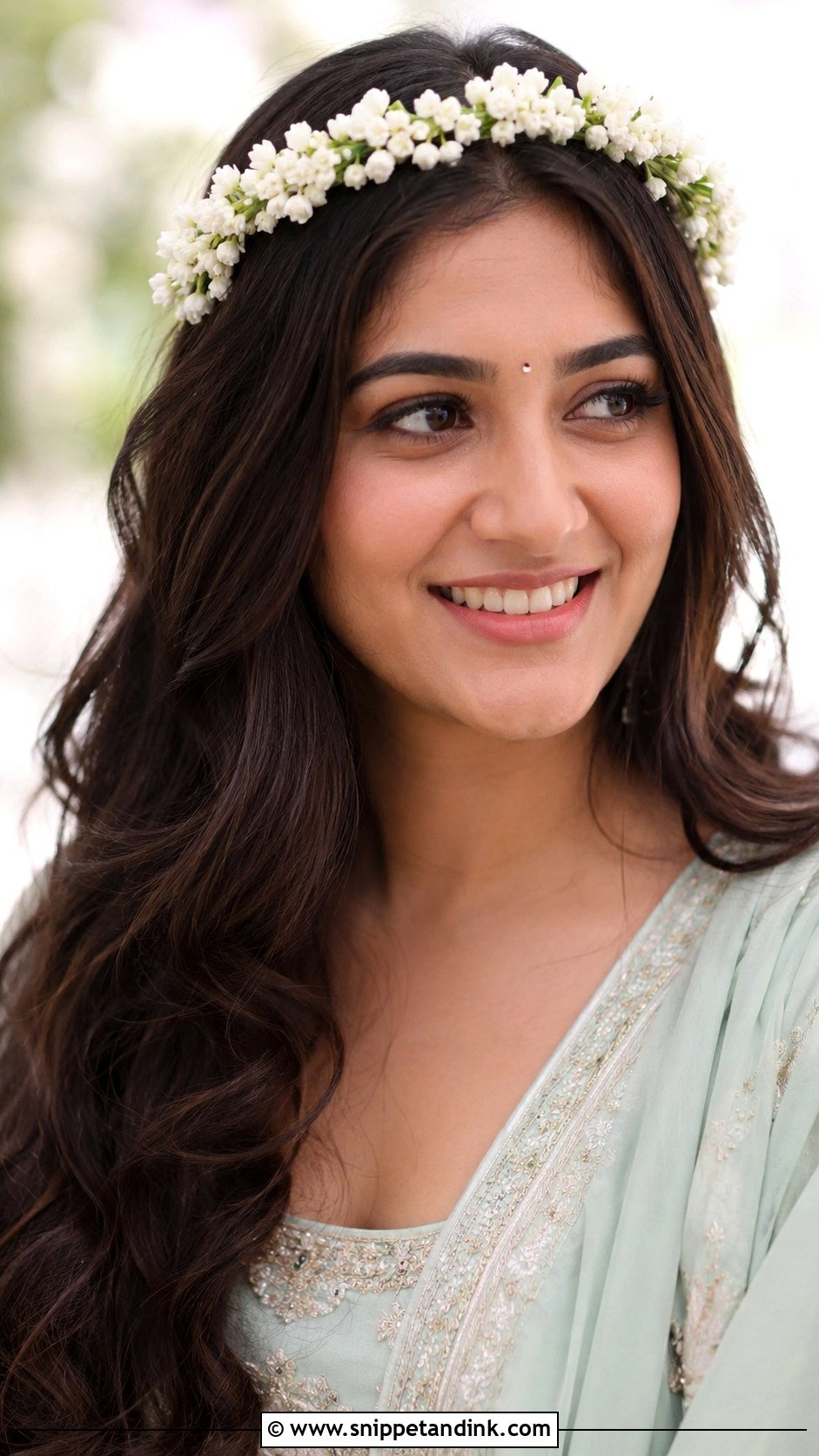 Jasmine Crown for Open Hair - Snippet and Ink - 25 Jasmine Flower Hairstyle Ideas