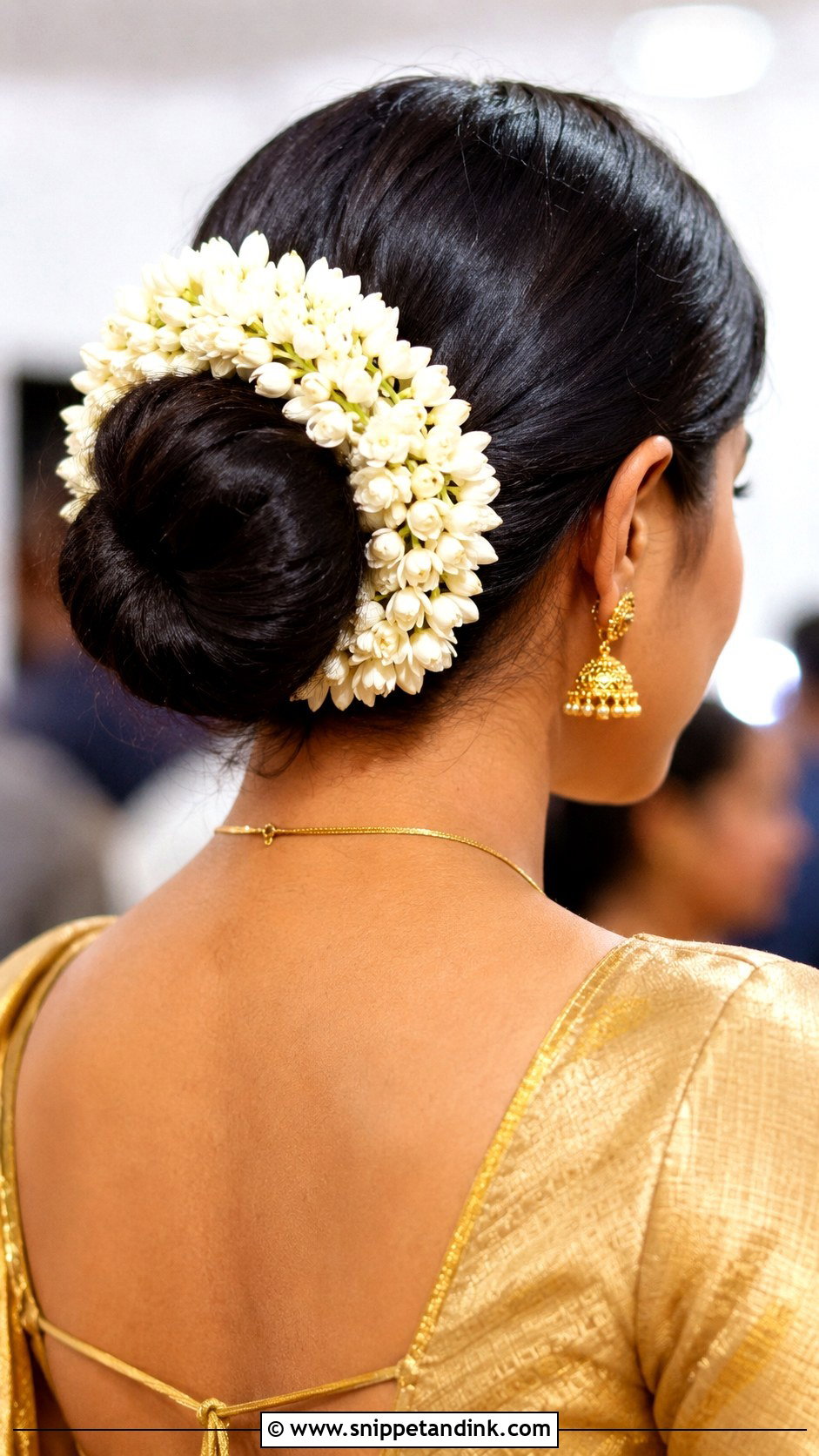Jasmine Flower Bun - Snippet and Ink - 30 South Indian Bridal Hairstyles