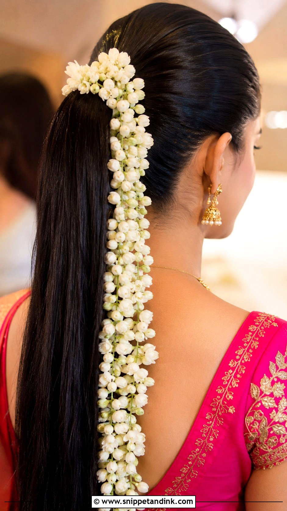 Jasmine Flower Ponytail - Snippet and Ink - 25 Jasmine Flower Hairstyle Ideas