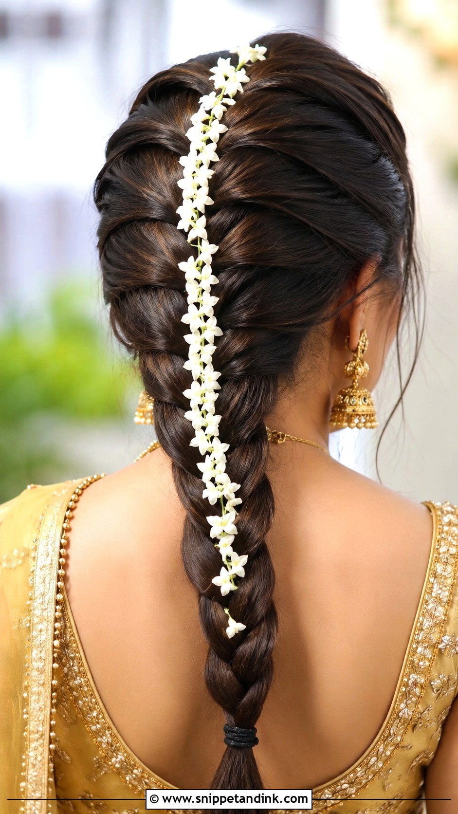 Jasmine French Braid - Snippet and Ink - 25 Jasmine Flower Hairstyle Ideas