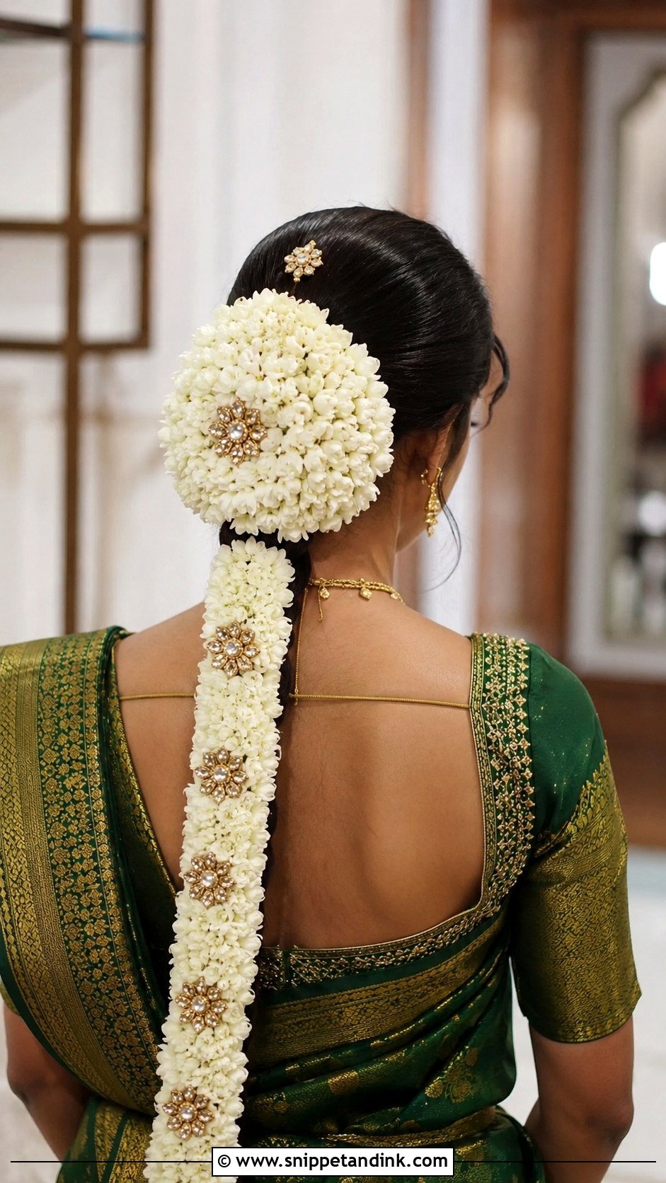 Jasmine Poola Jada Bridal Hairstyle - Snippet and Ink - 15 Poola Jadalu Bridal Hairstyles