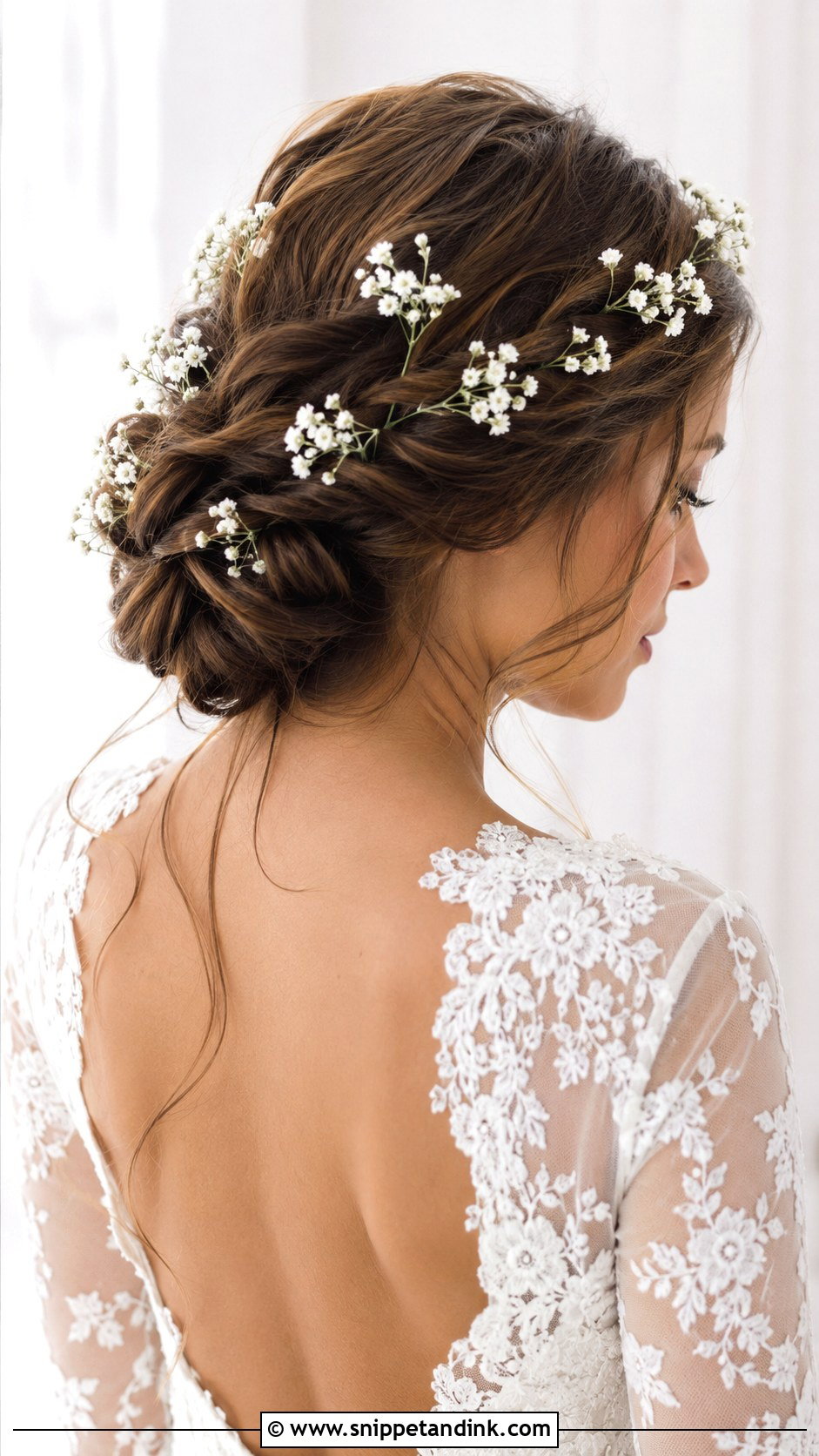 Jasmine Wedding Bun With Flowers - Snippet and Ink - 15 Wedding Bun with Flowers Ideas