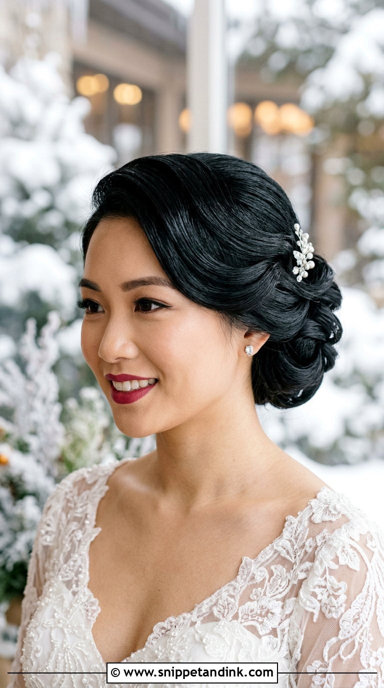 Jet Black Bridal Hair Color - Snippet and Ink - 20 Bridal Hair Color Ideas
