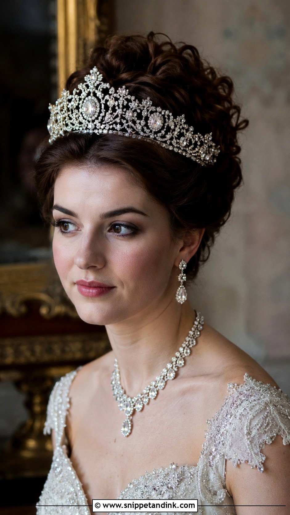 Jeweled Bridal Crown for Royal Looks - Snippet and Ink - 20 Bridal Hair Jewelry Ideas