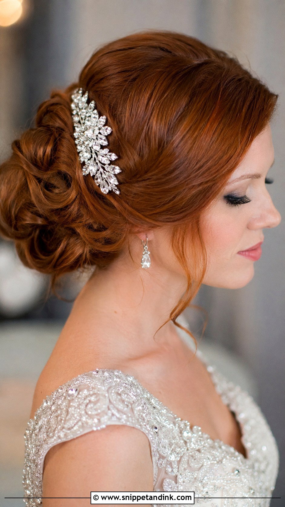 Jeweled Bridal Hair Comb - Snippet and Ink - 25 Bridal Hair Decorations
