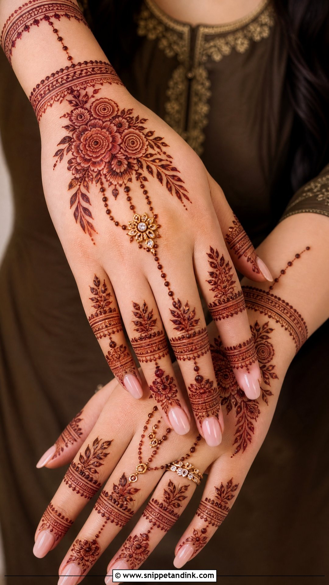 Jewellery Bunches Mehndi Design - Snippet and Ink - 25 Bunches Mehndi Design Ideas