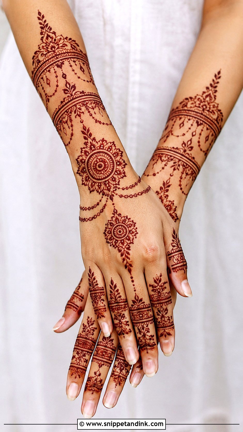 Jewellery Fingers Mehndi Design - Snippet and Ink - 35 Fingers Mehndi Design Ideas