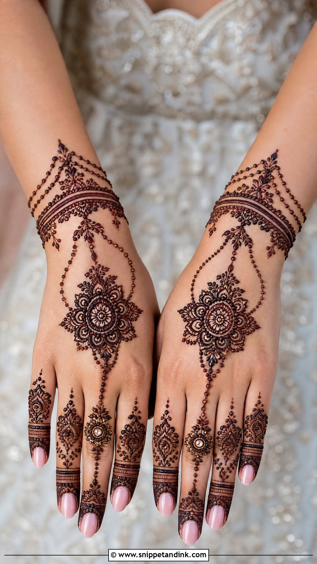 Jewelry Back Bridal Mehndi Design - Snippet and Ink - 20 Latest Unique Back Bridal Mehndi Designs