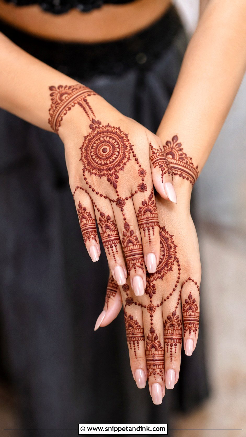 Jewelry Back Hand Mehndi Design - Snippet and Ink - 35 Simple Beautiful Back Hand Mehndi Designs