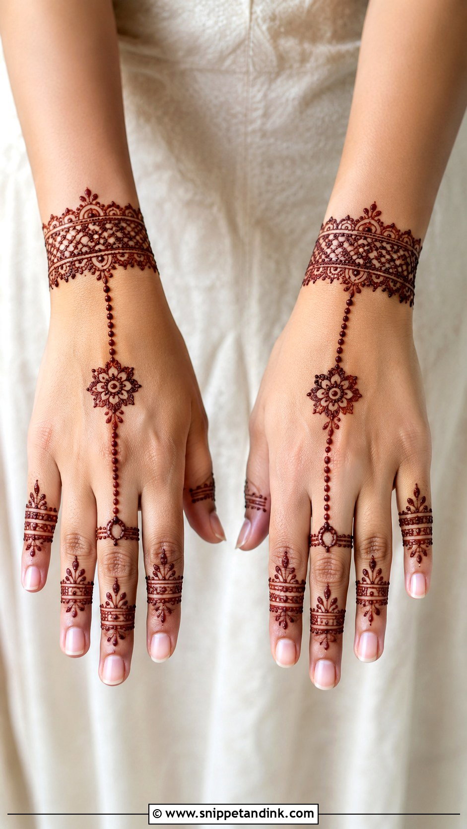 Jewelry Backhand Mehndi Design - Snippet and Ink - 35 Latest Backhand Mehndi Designs