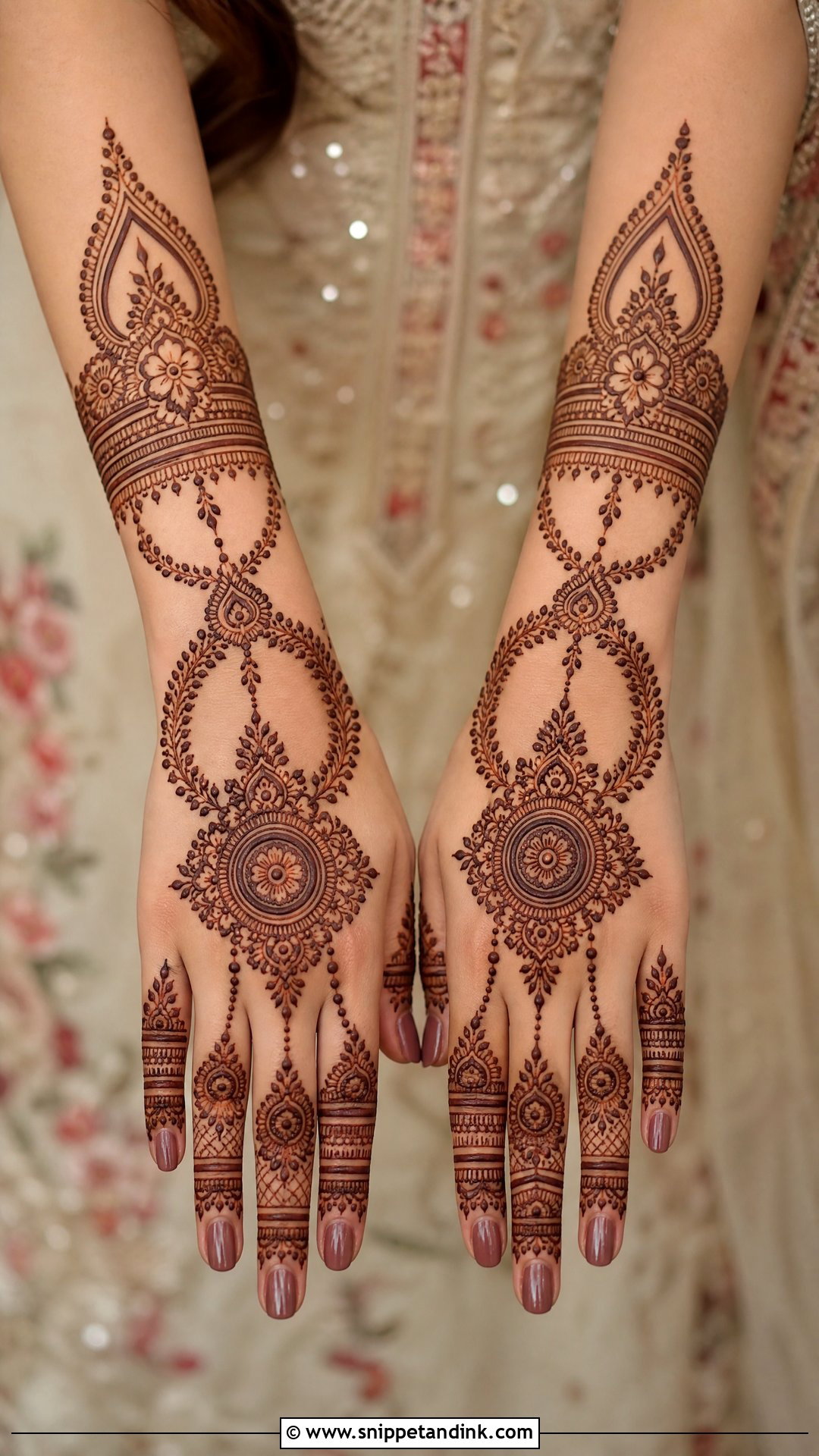 Jewelry Bridal Back Full Hand Mehndi Design - Snippet and Ink - 20 Bridal Back Full Hand Mehndi Designs