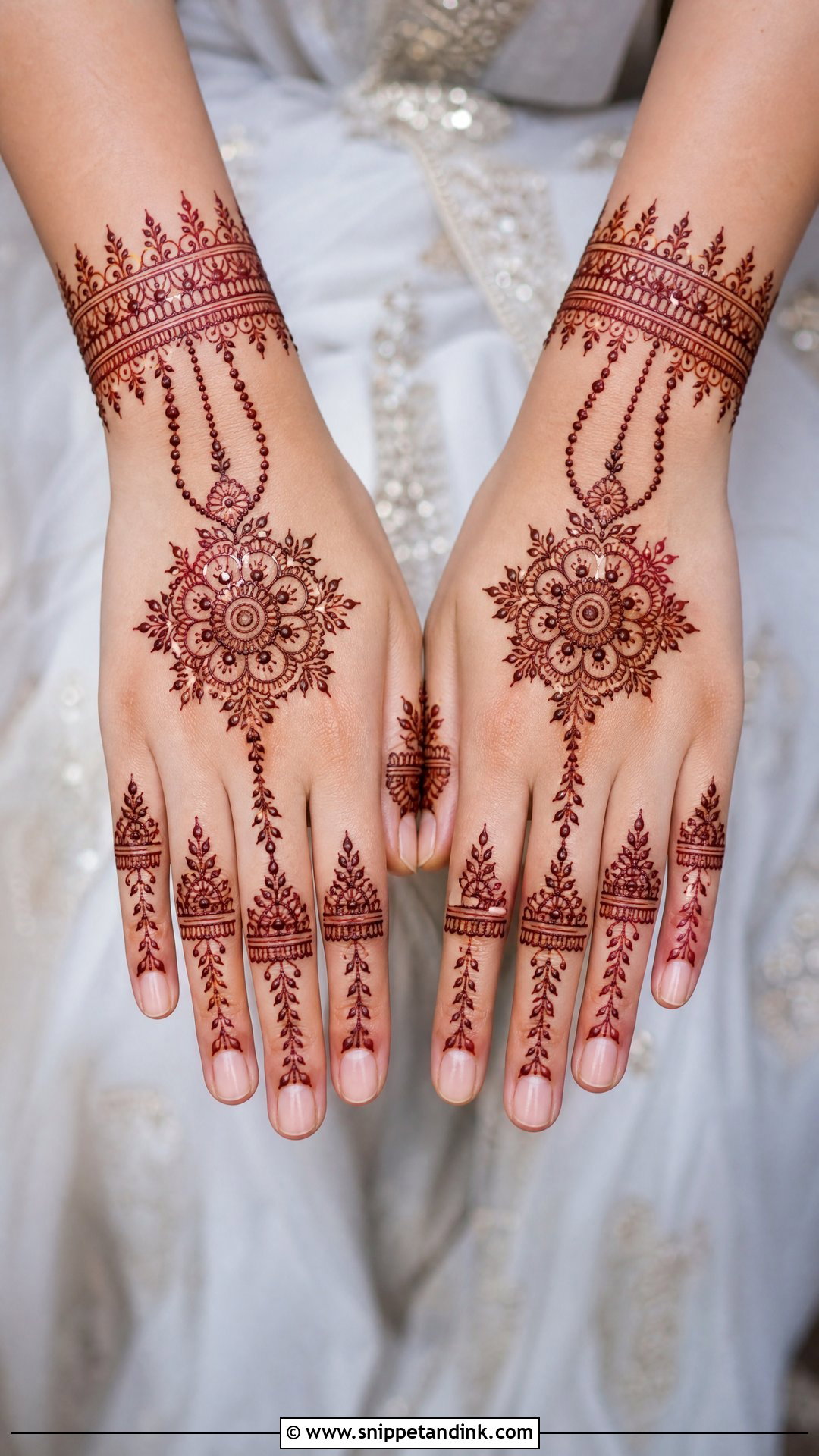 Jewelry Bridal Back Hand Mehndi Design - Snippet and Ink - 25 New Bridal Back Hand Mehndi Designs