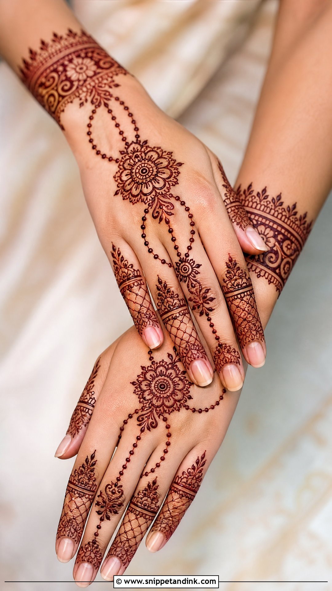 Jewelry Bridal Back Hand Mehndi Design - Snippet and Ink - 30 Bridal Back Hand Mehndi Design Ideas