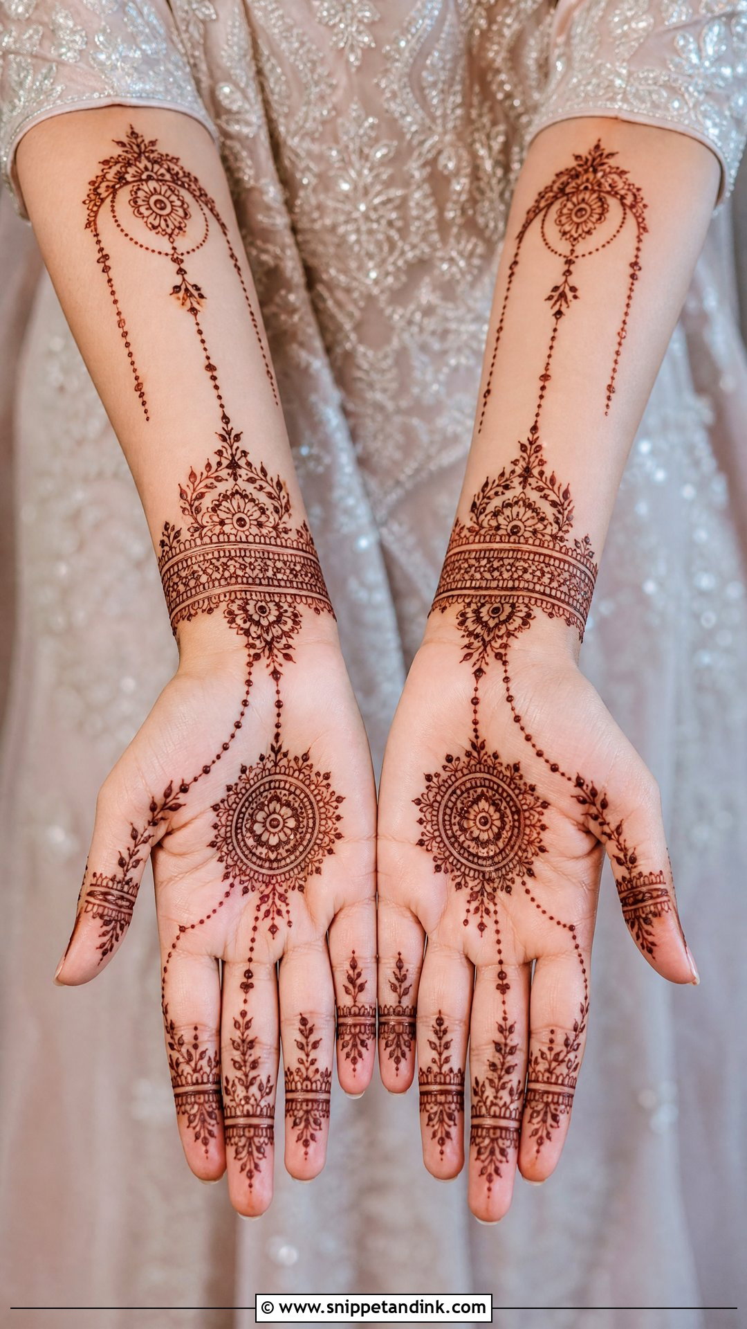 Jewelry Bridal Front Hand Mehndi Design - Snippet and Ink - 25 Bridal Front Hand Mehndi Design 2025 Ideas
