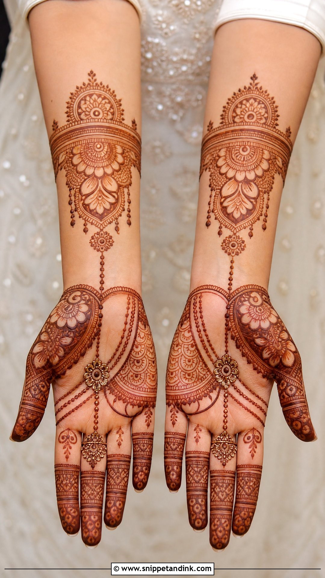 Jewelry Bridal Mehndi Front Hand - Snippet and Ink - 20 Front Bridal Mehndi Designs