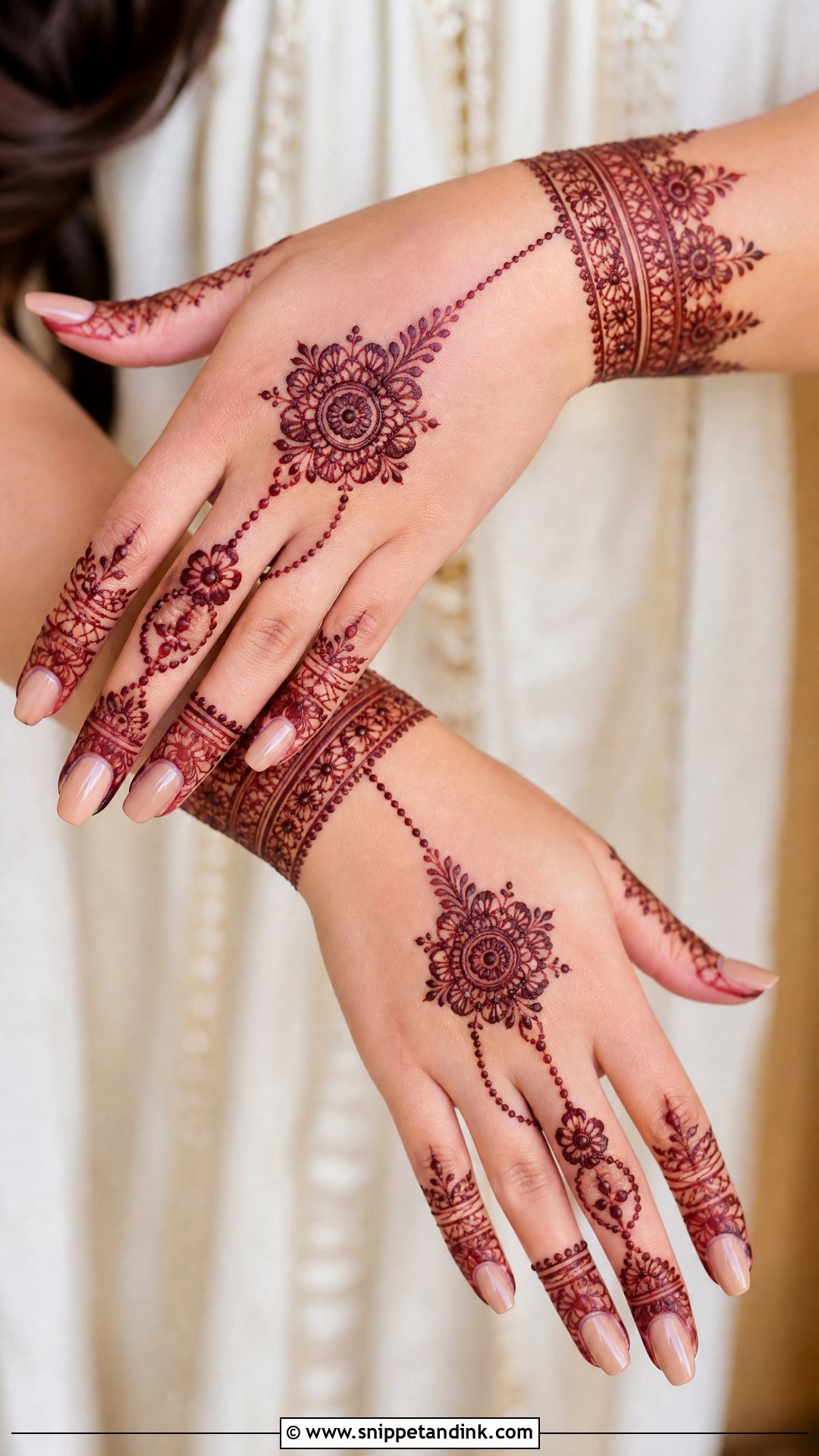 Jewelry Dulhan Back Hand Mehndi Design - Snippet and Ink - 25 Dulhan Back Hand Mehndi Designs