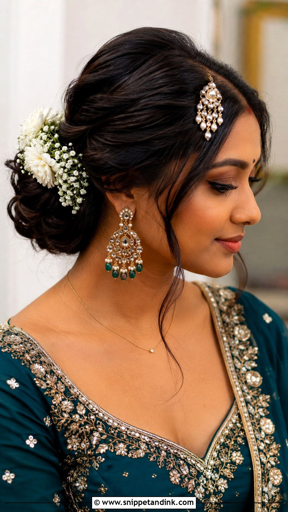 Jooda Hairstyle With Passa - Snippet and Ink - 15 Jooda Hairstyle Indian Wedding Ideas