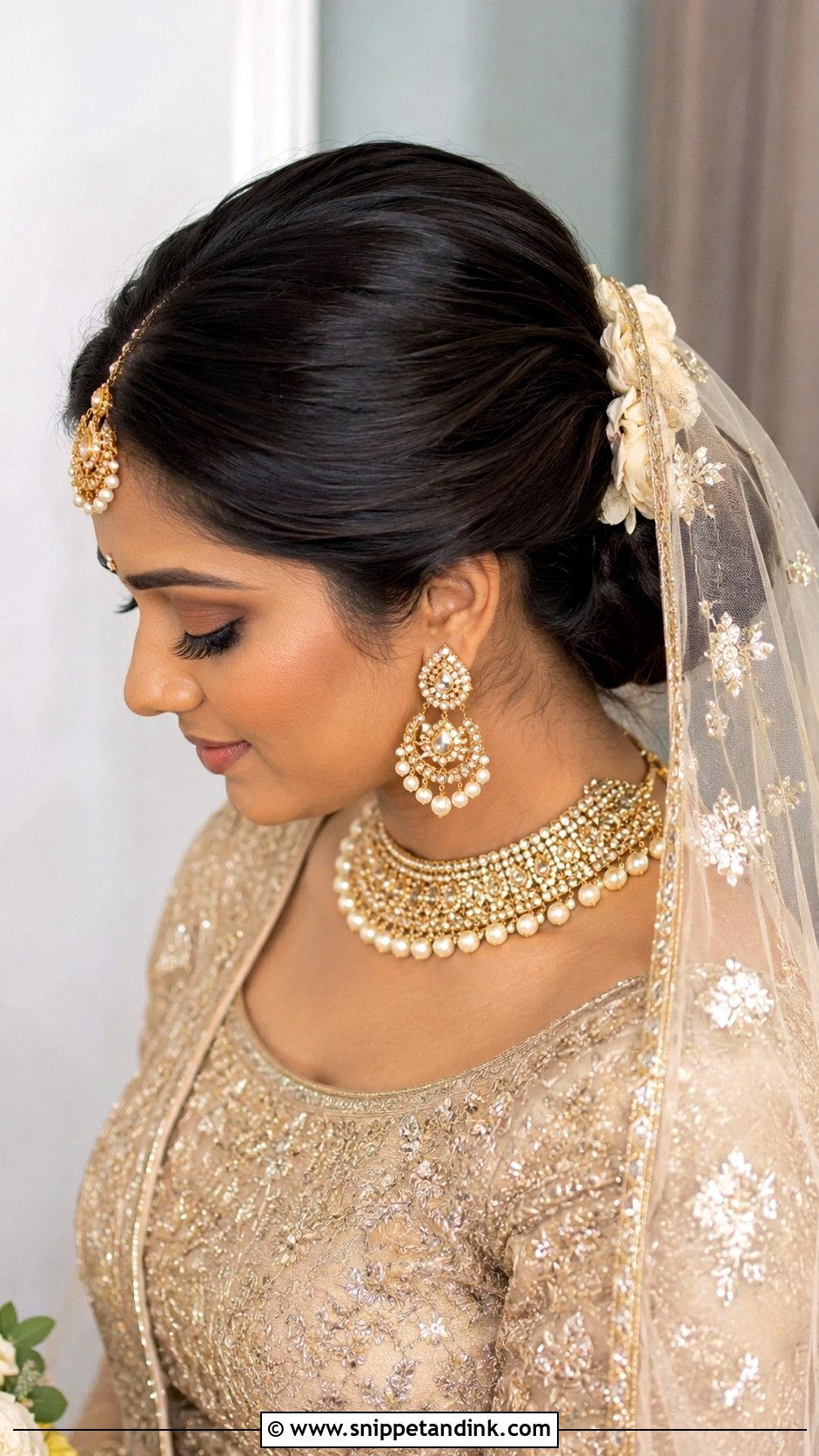 Juda Hairstyle With Dupatta - Snippet and Ink - 15 Jooda Hairstyle Indian Wedding Ideas
