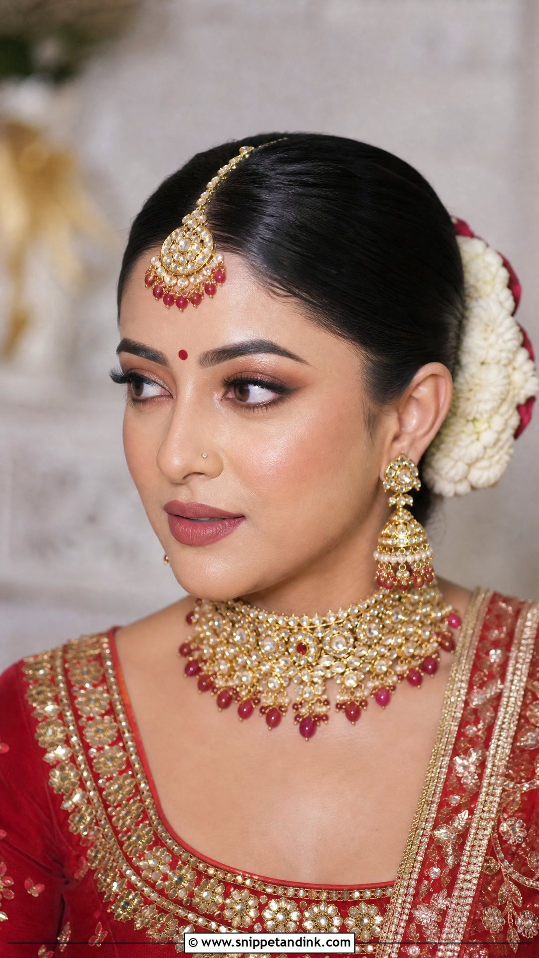 Juda with Maang Tikka Styling - Snippet and Ink - 20 Jura Hairstyle for Wedding Ideas