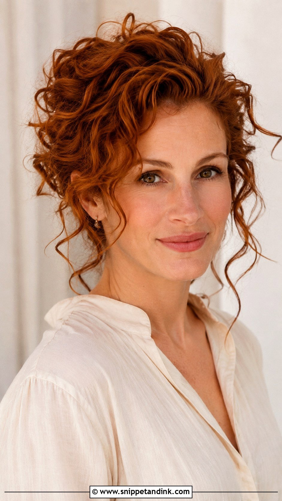 Julia Roberts Messy Curly Updo - Snippet and Ink - 15 Julia Roberts My Best Friends Wedding Hair Ideas