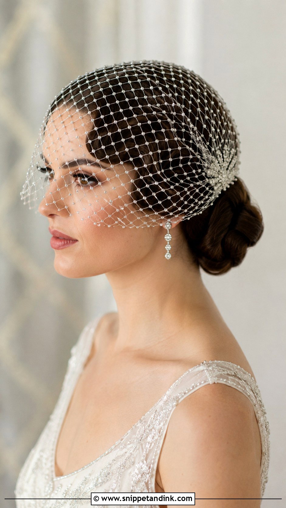 Juliet Cap Veil for Vintage Wedding - Snippet and Ink - 25 Hair Pieces for Wedding