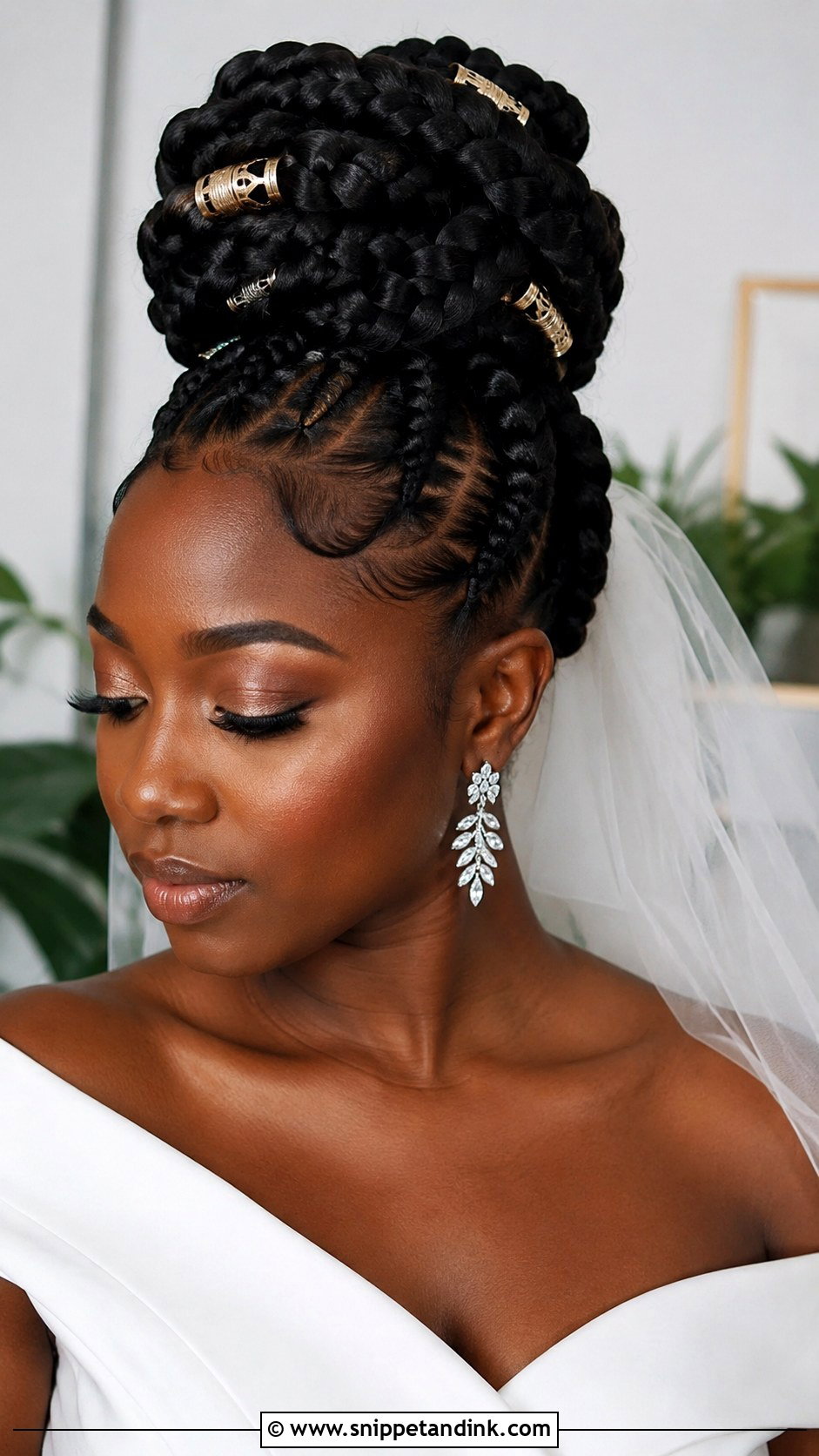 Jumbo Braids Bridal Updo - Snippet and Ink - 20 Braids Wedding Hairstyles Black Women