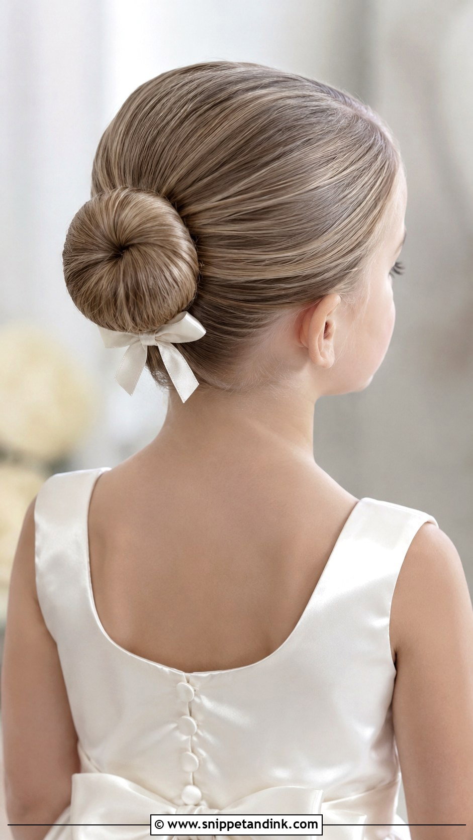 Junior Bridesmaid Ballet Bun Hairstyle - Snippet and Ink - 25 Junior Bridesmaid Hairstyles