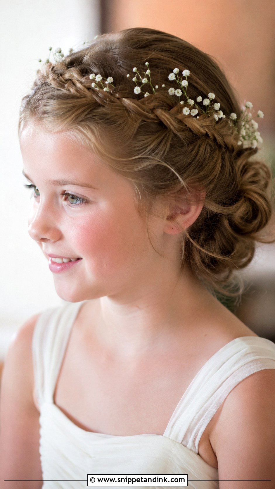 Junior Bridesmaid Braided Crown - Snippet and Ink - 25 Junior Bridesmaid Hair Ideas