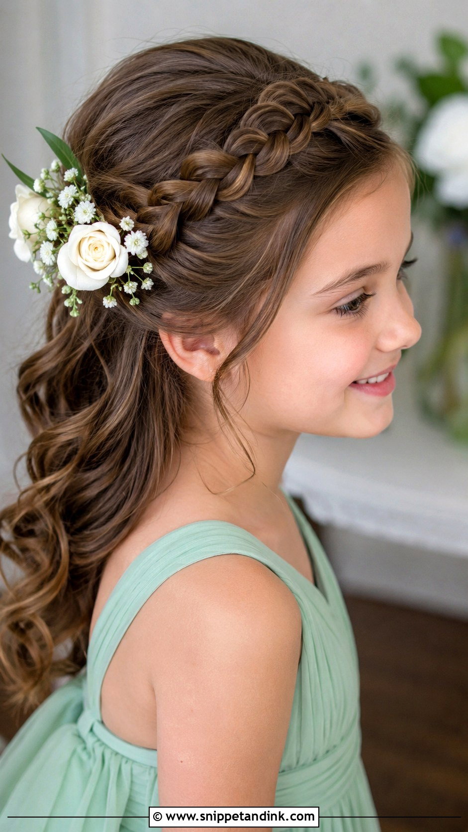 Junior Bridesmaid Crown Braid Hairstyle - Snippet and Ink - 25 Junior Bridesmaid Hairstyles