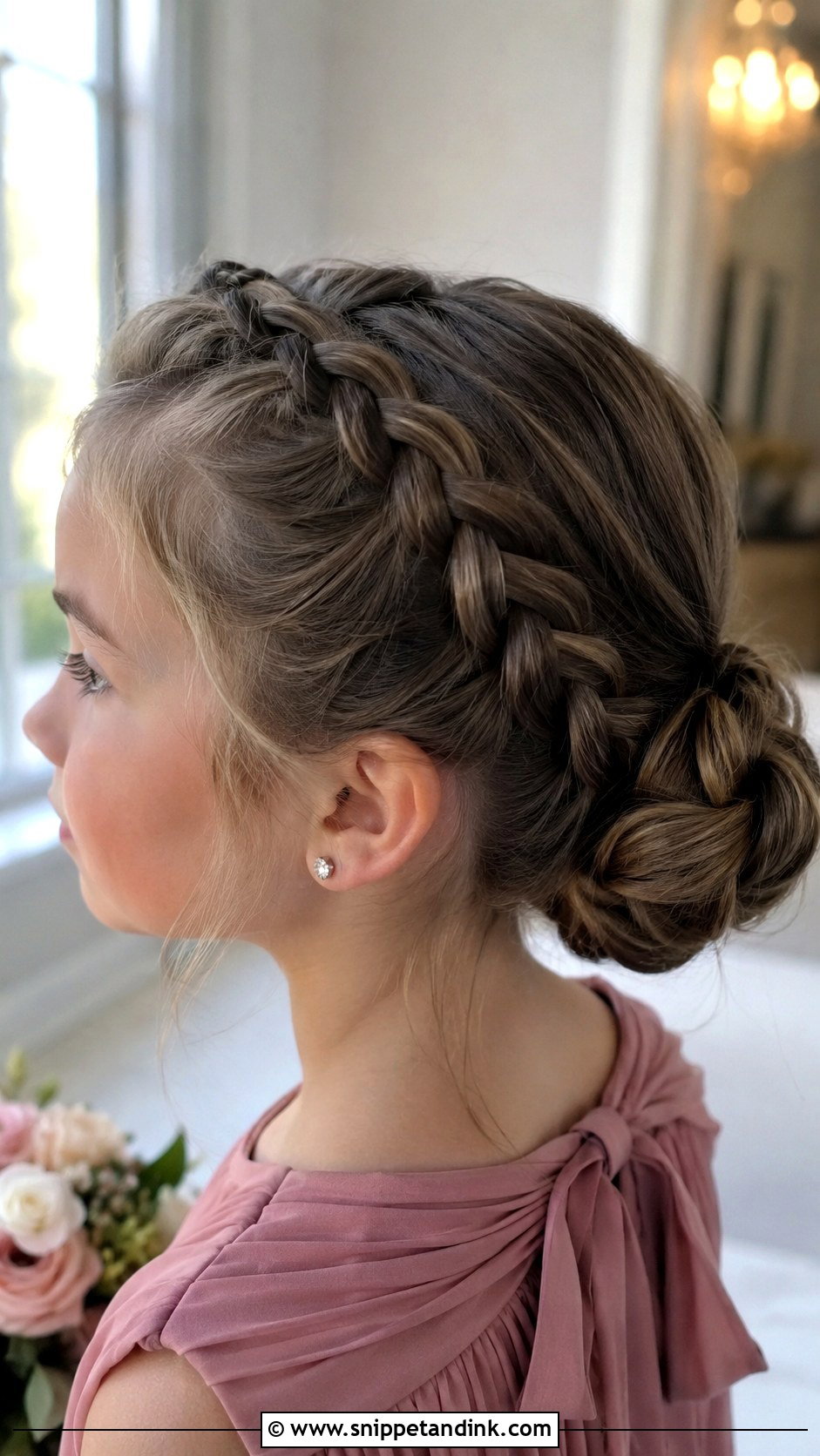 Junior Bridesmaid Dutch Braid Updo - Snippet and Ink - 20 Junior Bridesmaid Hair Updo Ideas