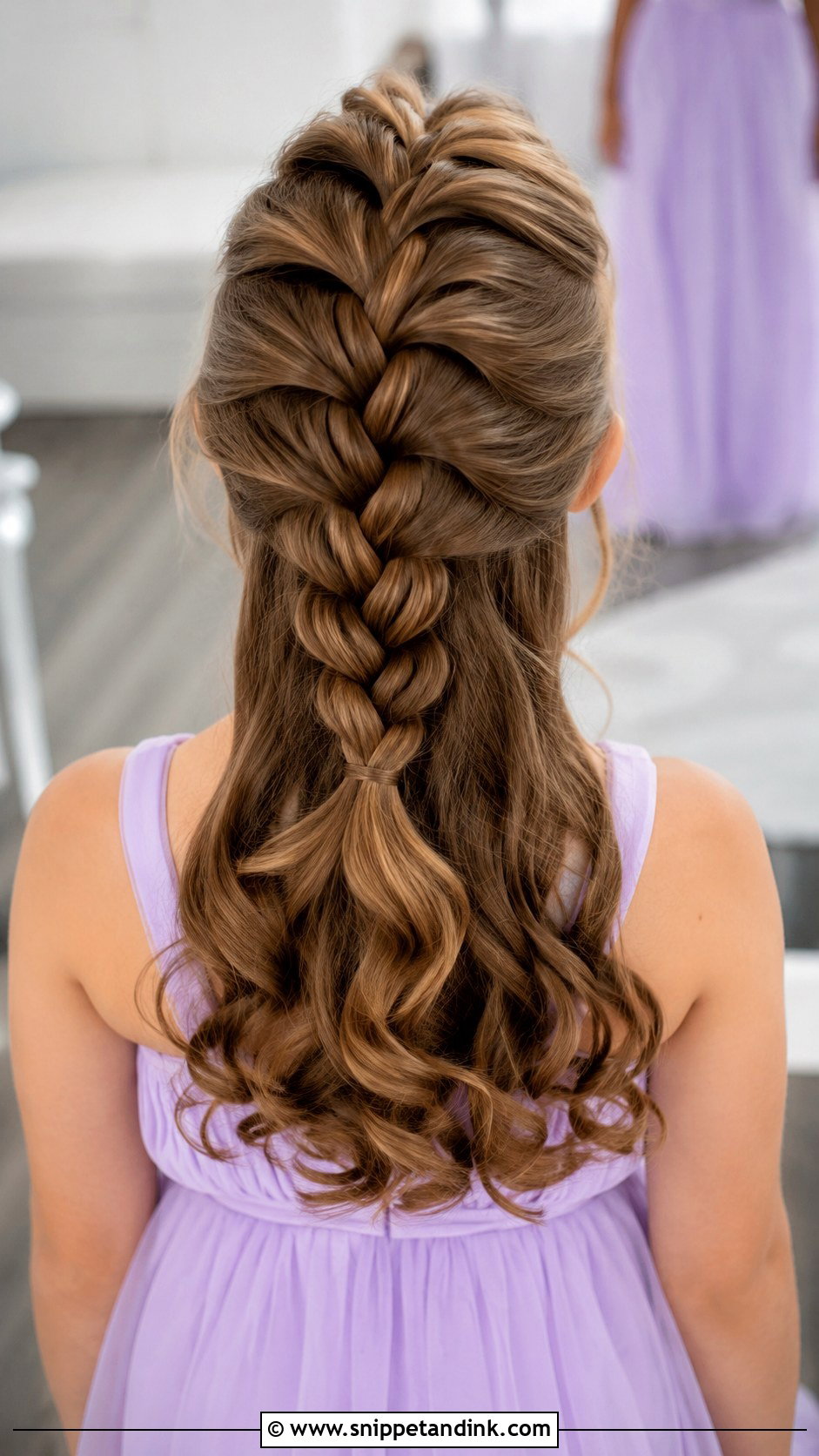 Junior Bridesmaid Dutch Braid - Snippet and Ink - 25 Junior Bridesmaid Hair Ideas