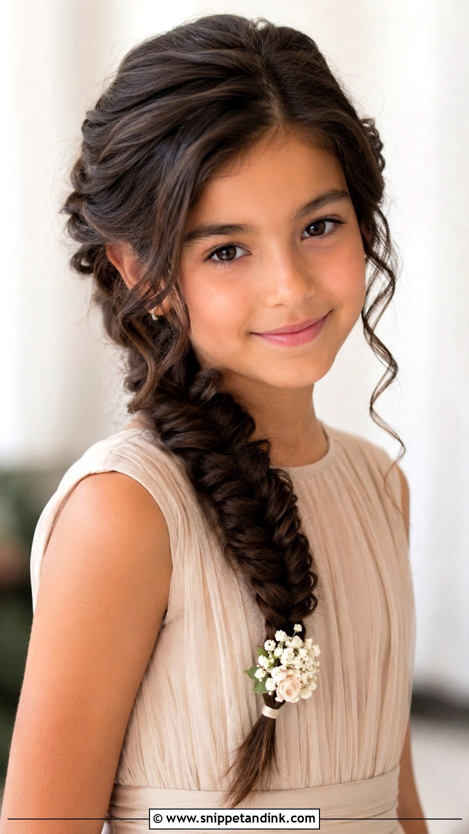 Junior Bridesmaid Fishtail Braid - Snippet and Ink - 25 Junior Bridesmaid Hair Ideas