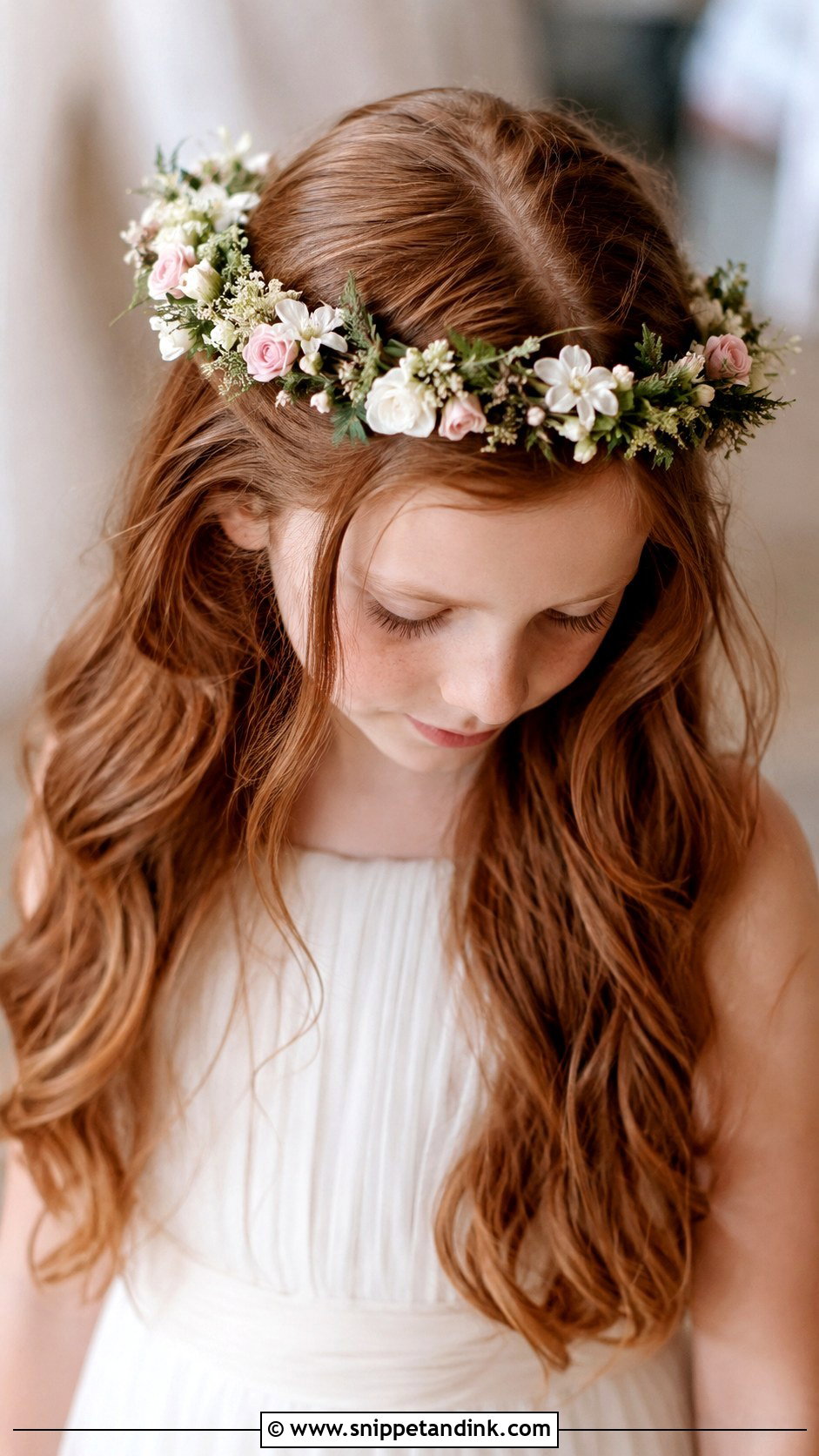 Junior Bridesmaid Flower Crown Hair - Snippet and Ink - 25 Junior Bridesmaid Hair Ideas