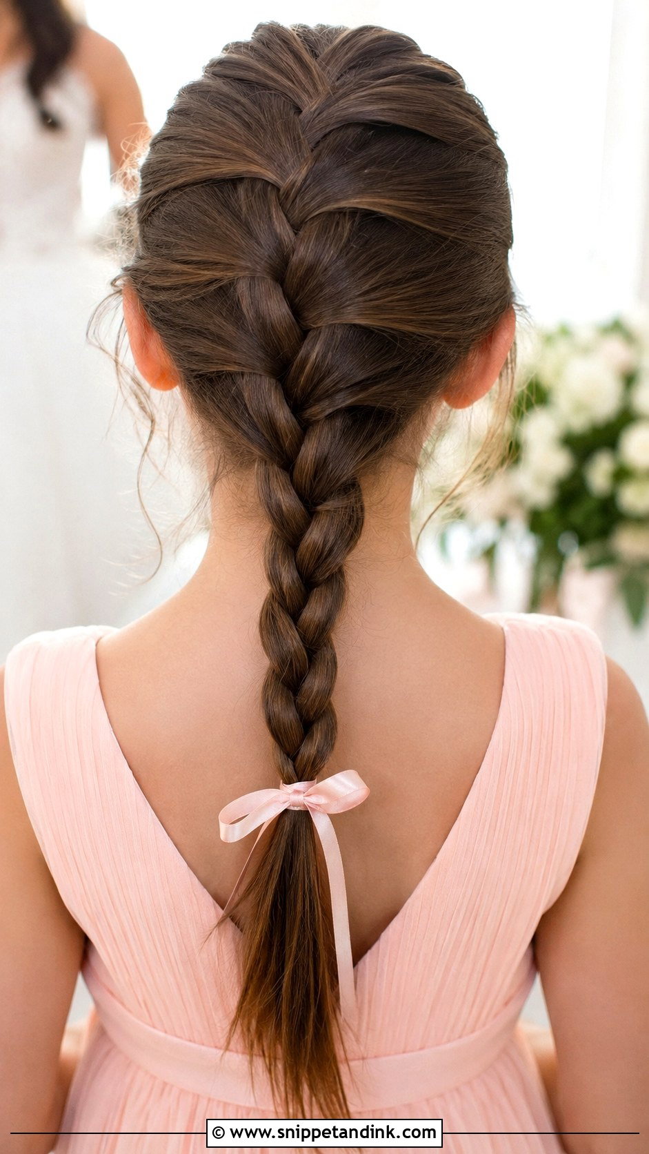 Junior Bridesmaid French Braid Hairstyle - Snippet and Ink - 25 Junior Bridesmaid Hairstyles
