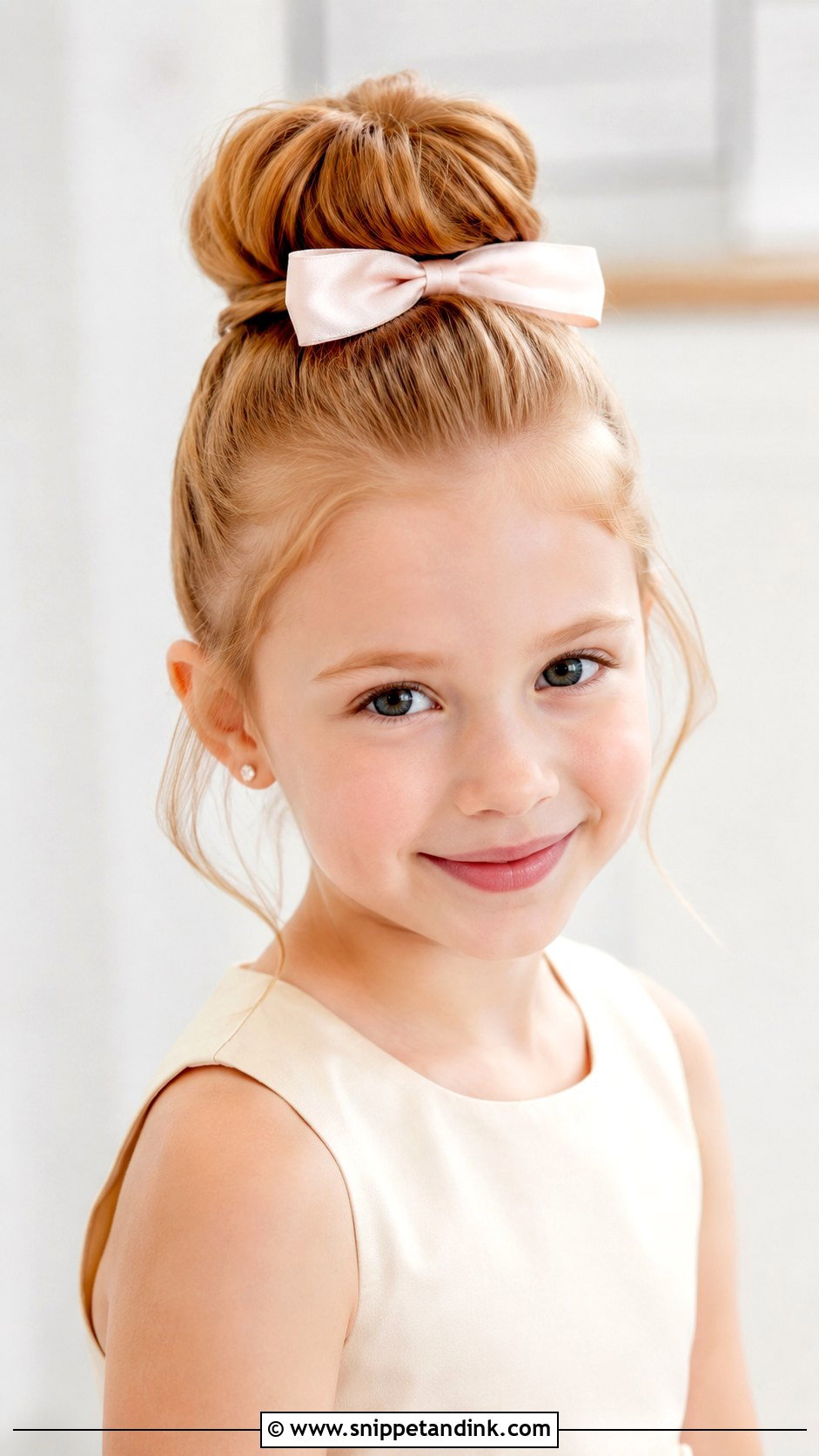 Junior Bridesmaid High Bun - Snippet and Ink - 25 Junior Bridesmaid Hair Ideas