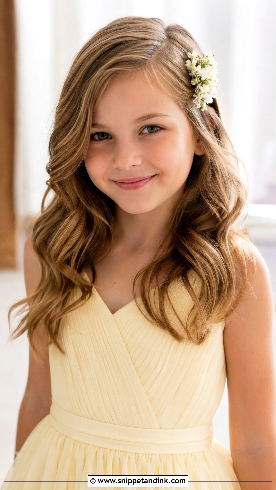 Junior Bridesmaid Loose Waves - Snippet and Ink - 25 Junior Bridesmaid Hair Ideas