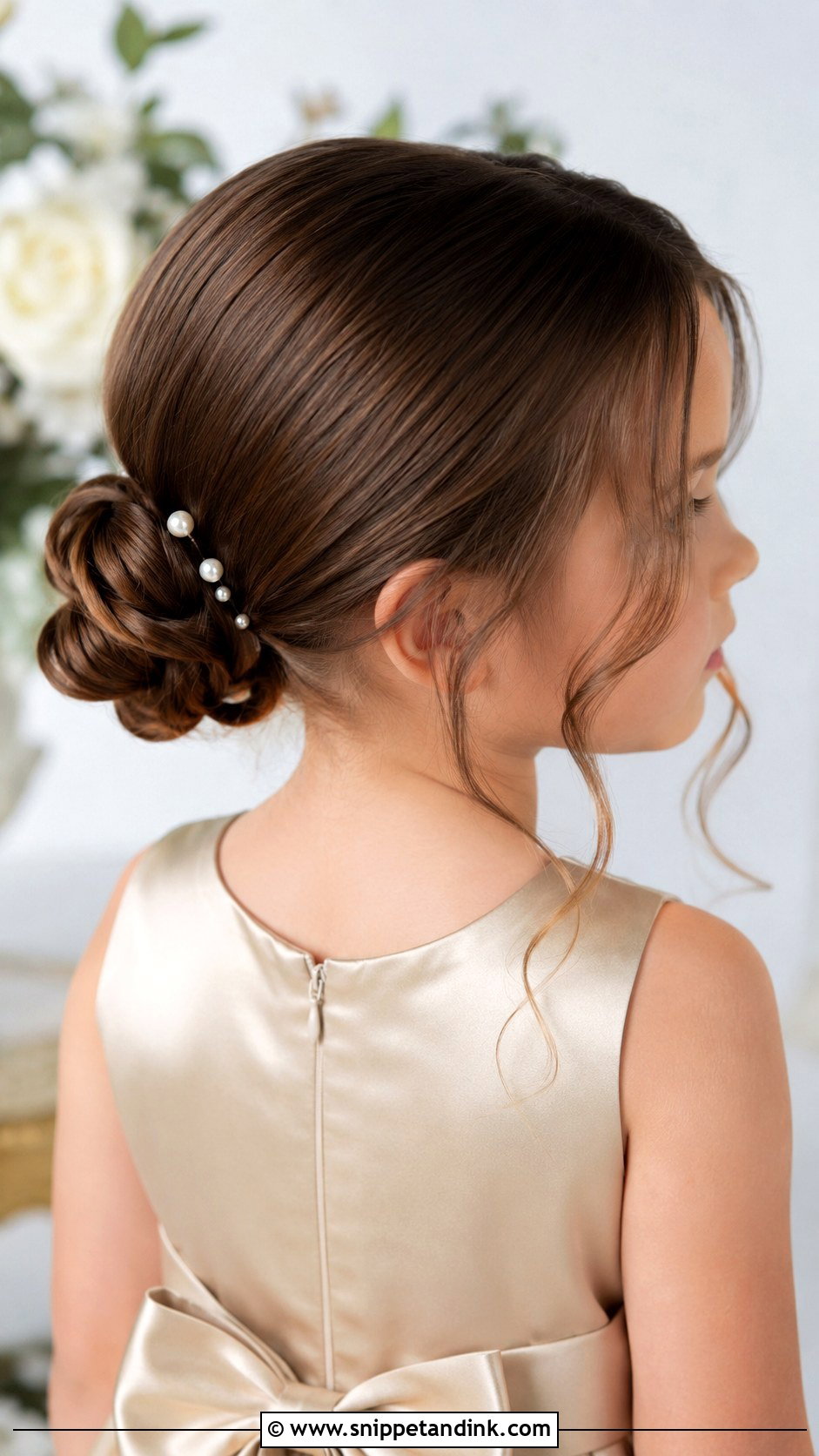 Junior Bridesmaid Low Bun Hairstyle - Snippet and Ink - 25 Junior Bridesmaid Hairstyles