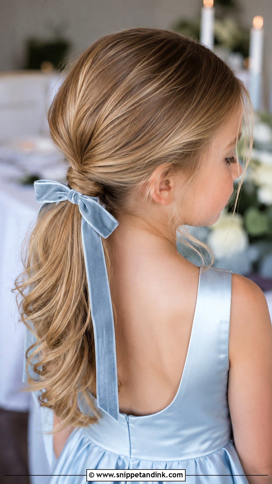 Junior Bridesmaid Low Ponytail Hairstyle - Snippet and Ink - 25 Junior Bridesmaid Hairstyles