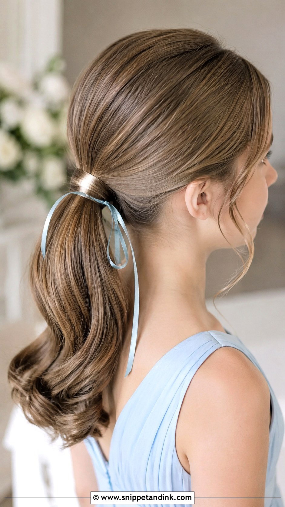 Junior Bridesmaid Low Ponytail - Snippet and Ink - 25 Junior Bridesmaid Hair Ideas